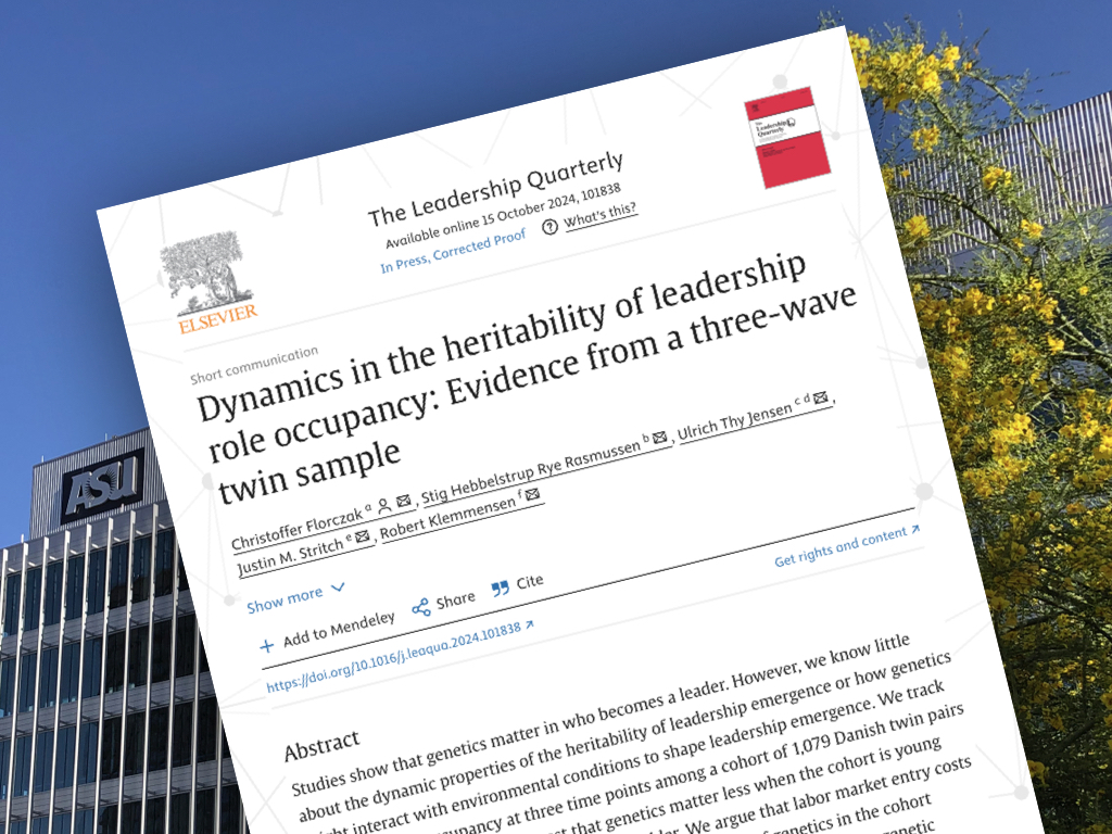 Title and abstract screenshot from The Leadership Quarterly